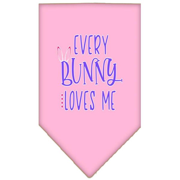 Mirage Pet Products Every Bunny Loves Me Screen Print BandanaLight Pink Small 66-188 SMLPK